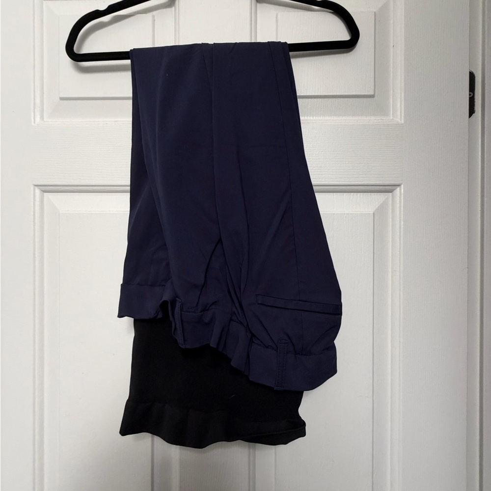 Motherhood Navy and Black Layered Ponte Skirt